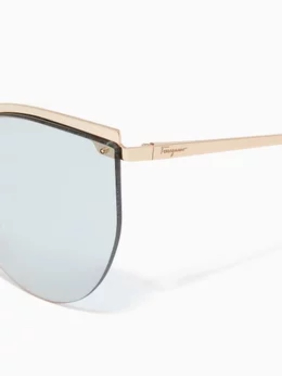 Salvatore Ferragamo Ladies GOLD Tone Cat Eye Sunglasses main image 8
